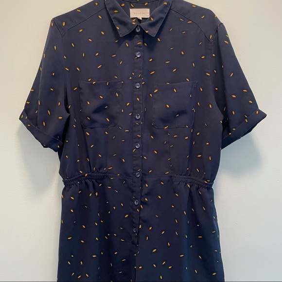 Mello Day navy and mustard romper - Picture 6 of 7